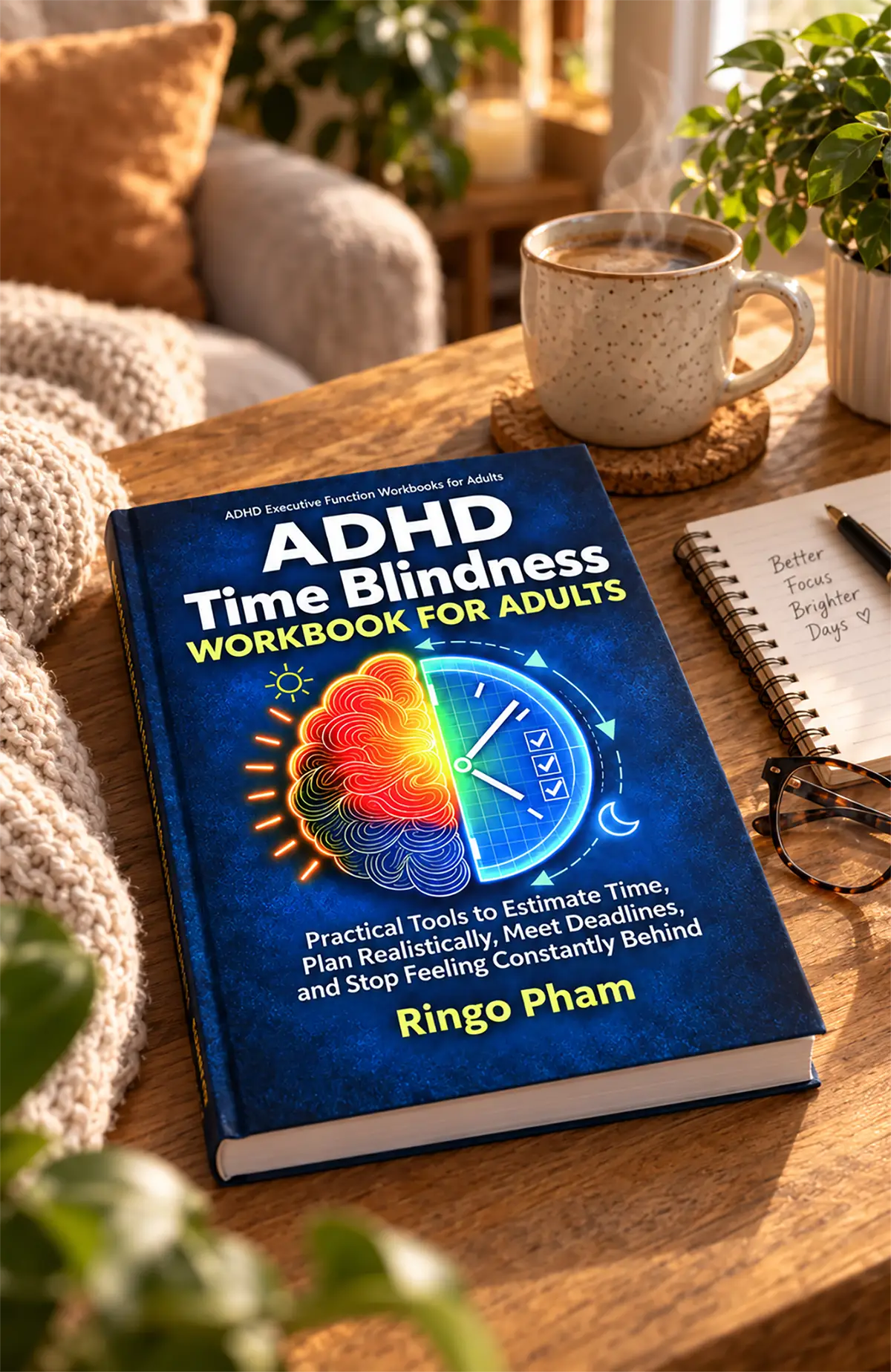 Cover of ADHD Time Blindness Workbook for Adults by Ringo Pham